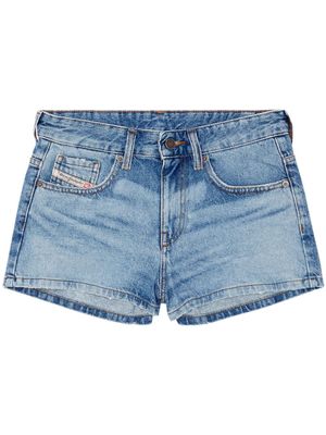 Diesel short en jean à effet usé - Bleu
