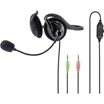 Hama On Ear headset Computer Kabel Stereo Zwart Volumeregeling, Microfoon uitschakelbaar (mute)