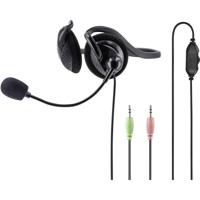 Hama On Ear headset Computer Kabel Stereo Zwart Volumeregeling, Microfoon uitschakelbaar (mute)