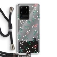 Small white flowers: Samsung Galaxy S20 Ultra Transparant Hoesje met koord