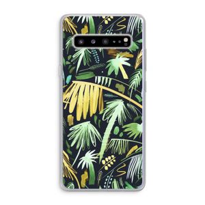 Tropical Palms Dark: Samsung Galaxy S10 5G Transparant Hoesje