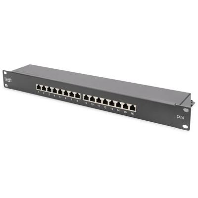 Digitus Patch-Panel 16 poorten Netwerkpatchpaneel 483 mm (19) CAT 6 1 HE Meerdere kleuren Ingericht
