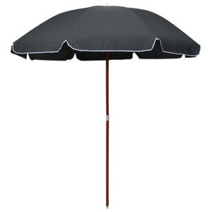 VidaXL Parasol met stalen paal 240 cm antraciet