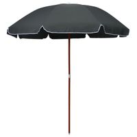 VidaXL Parasol met stalen paal 240 cm antraciet