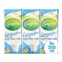 Melk Campina LangLekker halfvol 20cl 6 stuks