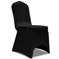 VidaXL Hoes voor stoelen 50 stuks (zwart) - thumbnail