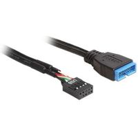 DeLOCK 83776 kabeladapter: USB 2.0 pinheader female > USB 3.0 pinheader male 45cm - thumbnail