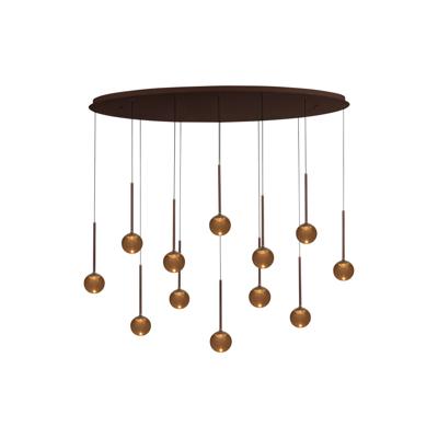 Lucide CALINA - Hanglamp - LED Dimb. - CCT - 12x7W 2200K/3300K - Koffie | Premium