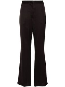 Jil Sander pantalon plissé à taille haute - Marron