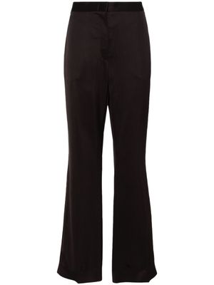 Jil Sander pantalon plissé à taille haute - Marron