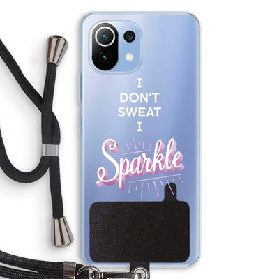 Sparkle quote: Xiaomi Mi 11 Lite Transparant Hoesje met koord