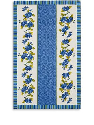 Lisa Corti nappe Vienna rectangulaire à fleurs - Bleu