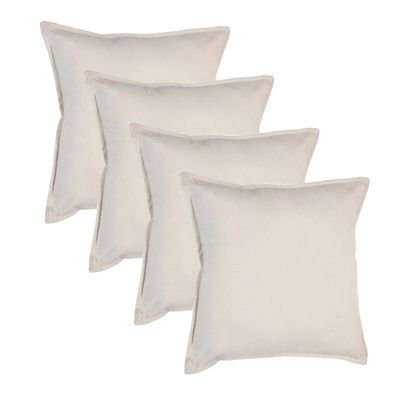 Bank/sierkussens Sophia - 4x stuks - 45 x 45 cm - polyester met rits Bank/sierkussens Sophia - 4x stuks - 45 x 45 cm - polyester met rits