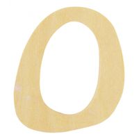 Houten letter O 6 cm   -