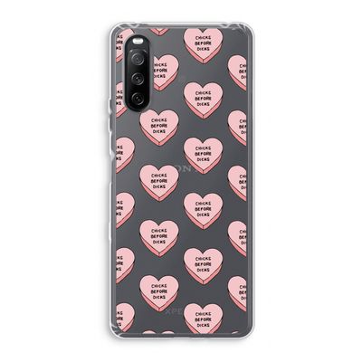 Chicks before dicks: Sony Xperia 10 III Transparant Hoesje