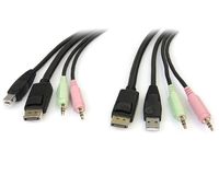 StarTech.com 1,80m 4-in-1 USB DisplayPort KVM-switch Kabel met Audio en Microfoon - thumbnail
