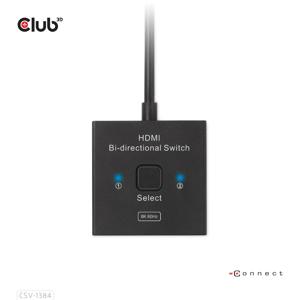 Club 3D HDMI switch 2-in-1 bi-directional for 8K60Hz or 4K120Hz