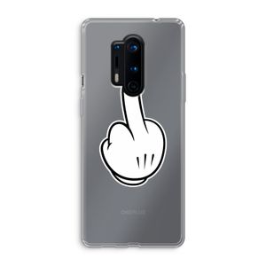 Middle finger black: OnePlus 8 Pro Transparant Hoesje