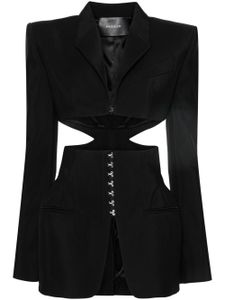 Mugler blazer à découpes - Noir