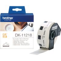 Brother DK-11218 voorgestanst rond label - papier printlint Labeldiameter: 24 mm, wit - thumbnail