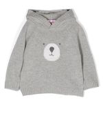 Il Gufo hoodie en maille intarsia - Gris