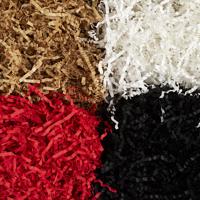 Creativ Company Crinkle papier, l: 25-30 cm, b: 3 mm, zwart, bruin, rood, wit, 4x100 gr/ 1 doos