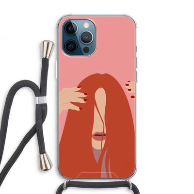 Woke up like this: iPhone 12 Pro Max Transparant Hoesje met koord
