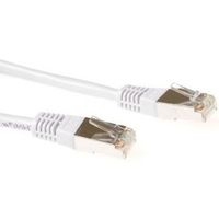 ACT Witte 1 meter SFTP CAT6A patchkabel snagless met RJ45 connectoren