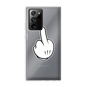 Middle finger black: Samsung Galaxy Note 20 Ultra / Note 20 Ultra 5G Transparant Hoesje