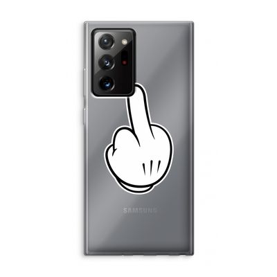 Middle finger black: Samsung Galaxy Note 20 Ultra / Note 20 Ultra 5G Transparant Hoesje
