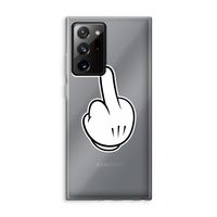 Middle finger black: Samsung Galaxy Note 20 Ultra / Note 20 Ultra 5G Transparant Hoesje Middle finger black: Samsung Galaxy Note 20 Ultra / Note 20 Ultra 5G Transparant Hoesje