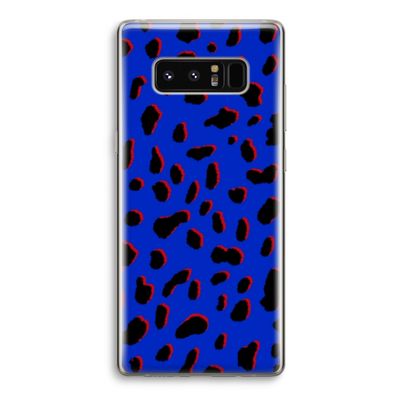 Blue Leopard: Samsung Galaxy Note 8 Transparant Hoesje