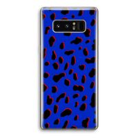 Blue Leopard: Samsung Galaxy Note 8 Transparant Hoesje