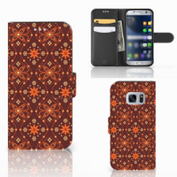 Samsung Galaxy S7 Telefoon Hoesje Batik Brown - thumbnail