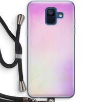 Flow mist pastel: Samsung Galaxy A6 (2018) Transparant Hoesje met koord