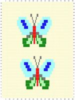 Sunarts doe het zelf pakket model Vlinders diverse kleuren 80 x 210 cm artikelnummer D196 - thumbnail