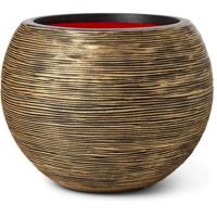 Vaso a sfera - CAPI EUROPE - RIB NL - 40 x 32 cm - Nero / Oro