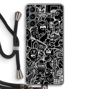 Vexx Black City : Samsung Galaxy S21 Transparant Hoesje met koord