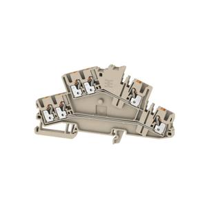 Weidmüller 2531290000 Doorgangsserieklem 5.10 mm Push-In-klem Beige 50 stuk(s)