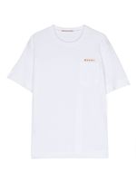 Marni Kids t-shirt en coton à logo pailleté - Blanc