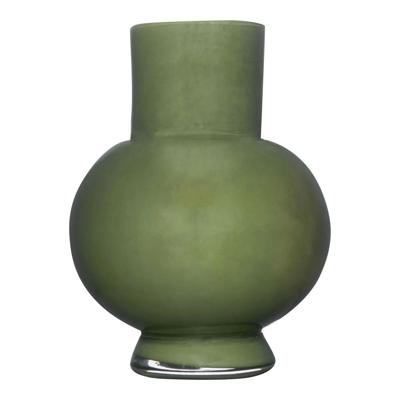 Hakbijl Glass Bloemenvaas Deborah - Donker Groen- glas - D31 x H39 cm?