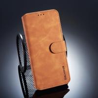 Dg. MING retro olie kant horizontale flip case voor Huawei mate 20 Pro met houder & kaartsleuven & portemonnee (bruin)