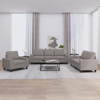 3-delige Loungeset stof taupe