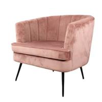 DS4U Norah fauteuil velvet zalmroze - thumbnail