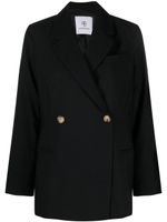 ANINE BING blazer croisé à revers crantés - Noir