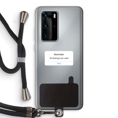 Reminder: Huawei P40 Pro Transparant Hoesje met koord