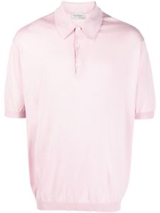 John Smedley polo en coton à manches courtes - Rose