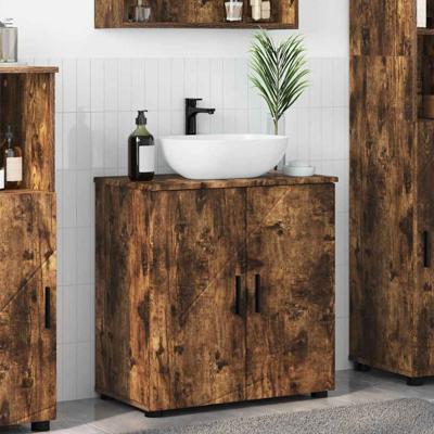 Badkamer Kast Gerookt eiken 61 x 35 x 64 cm Bewerkt hout