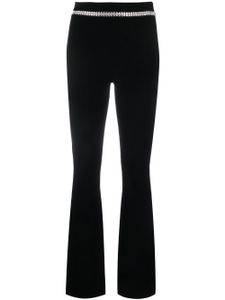 Rabanne pantalon évasé à ornements en cristal - Noir