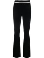 Rabanne pantalon évasé à ornements en cristal - Noir